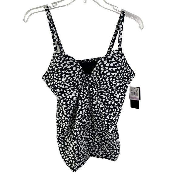 Island Escape Animal Kingdom Printed Underwire Tankini Top Supportive - Picture 3 of 7